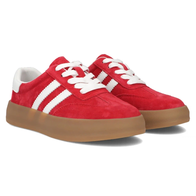 Leather sneakers Filippo DP6764/25 RD red