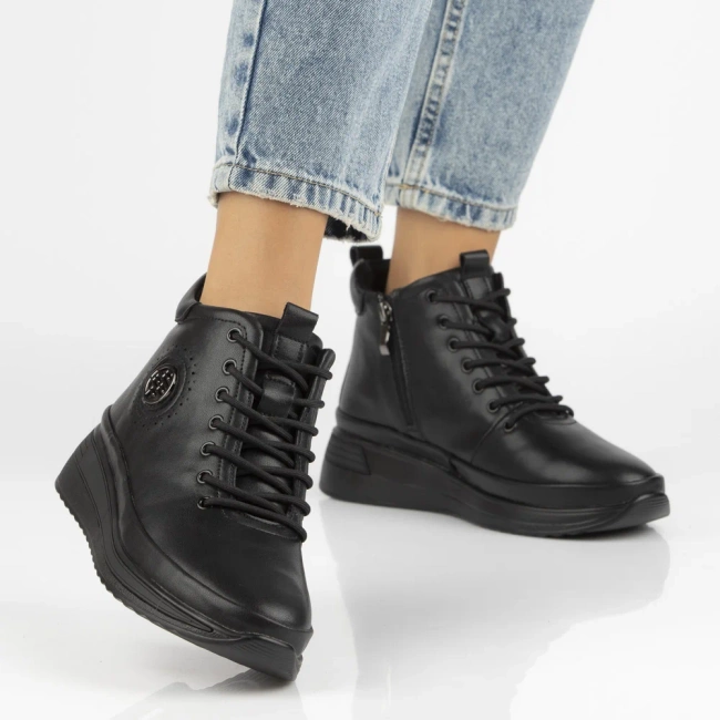 Leather ankle boots Filippo DBT4215/25 BK BK black