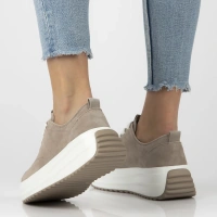 Leather sneakers Filippo DP6795/26 BE beige