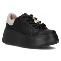 Leather sneakers Filippo DP6793/25 BK black