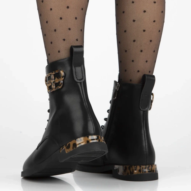 Leather ankle boots Filippo DBT7206/25 BK black