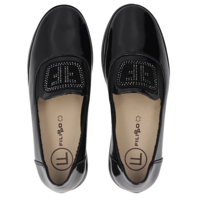 Leather shoes Filippo DP7396/25 BK L black