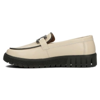 Skórzane lordsy Filippo DP4728/24 BE beżowe