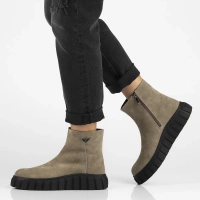 Leather ankle boots DBT6301/25 TP taupe