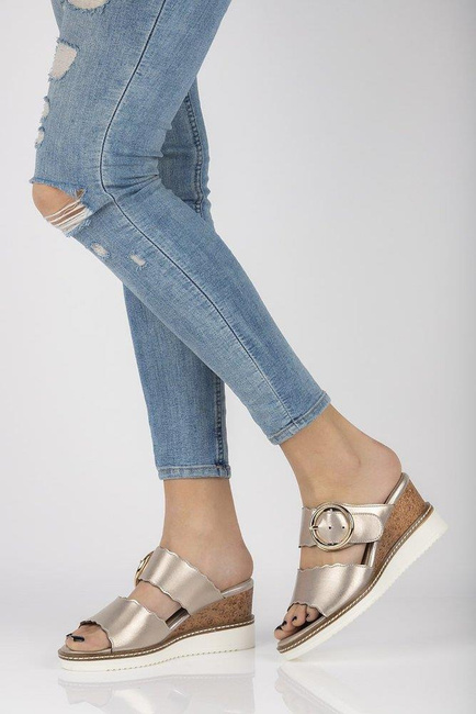 Wedge slippers Filippo DK2078/21 GO gold