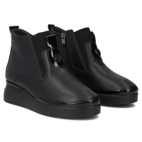 Leather ankle boots Filippo DBT7392/25 BK black