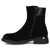 Skórzane botki Filippo DBT7180/25 BK czarne