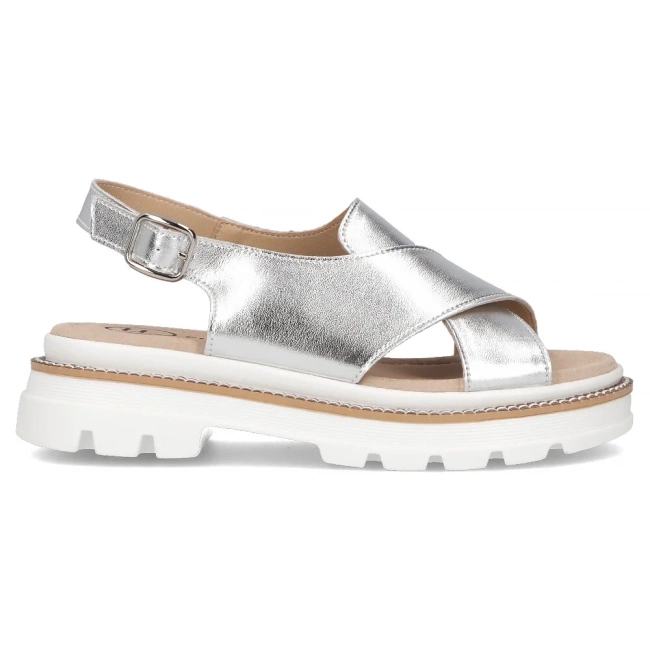 Leather sandals Filippo DS7047/25 SI silver