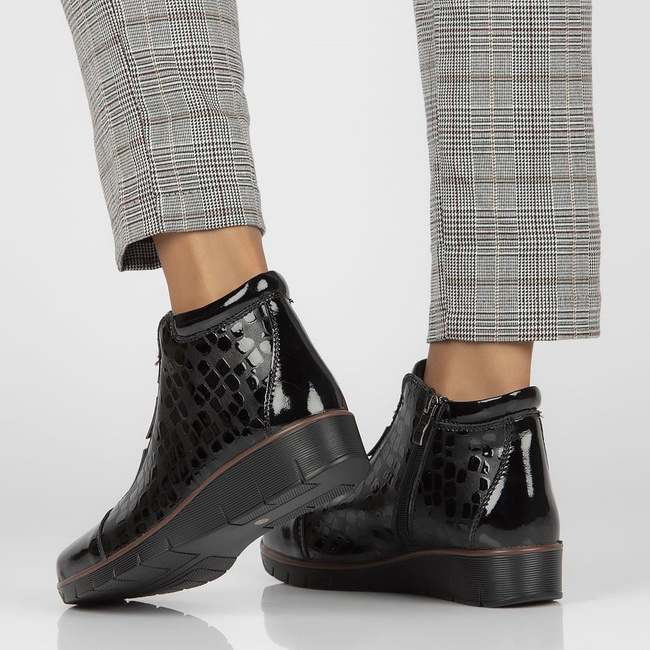 Leather ankle boots Filippo DBT3179/22 BK CR black