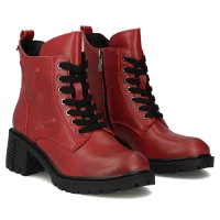 Leather ankle boots Filippo DBT7133/25 RD red