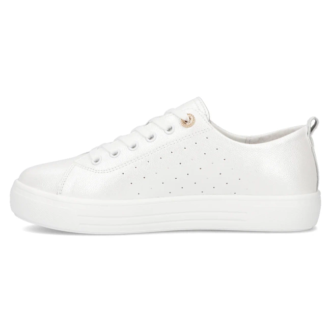 Skórzane sneakersy Filippo DP7052/25 WH białe