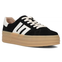 Skórzane sneakersy Filippo DP6744/25 BK czarne