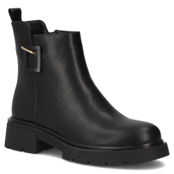 Skórzane botki Filippo DBT7185/25 BK czarne
