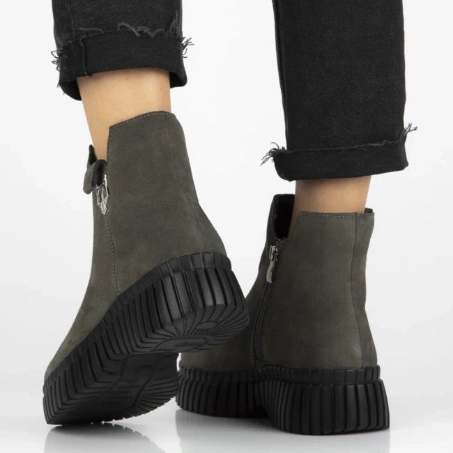 Leather ankle boots Filippo DBT7274/25 GR grey