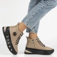 Leather ankle boots DBT4214/25 TP taupe
