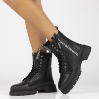 Leather boots Filippo DBT4153/22 BK black