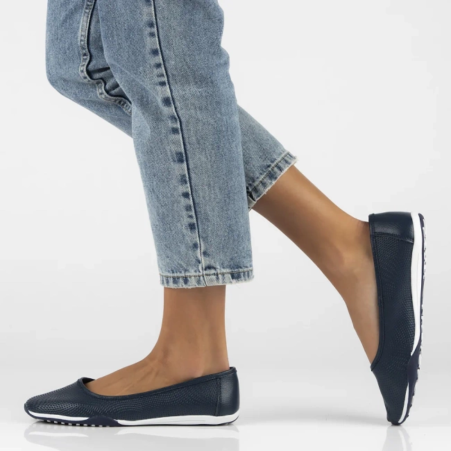 Leather shoes Filippo DP3681/25 NV navy blue