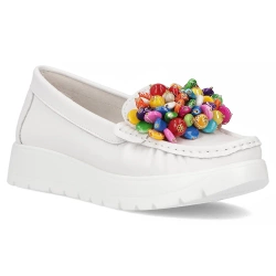 Leather loafers Filippo DP6828/25 WH white