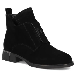 Skórzane botki Filippo DBT7244/25 BK czarne