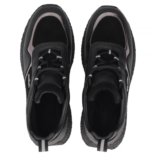 Leather sneakers Filippo DP7406/25 BK black