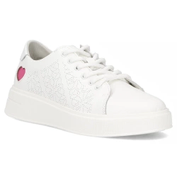 Leather sneakers Filippo DP6701/25 WH white