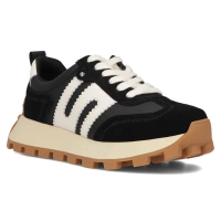 Skórzane sneakersy Filippo DP6743/25 BK czarne