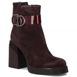 Leather ankle boots DBT7183/25 BG maroon