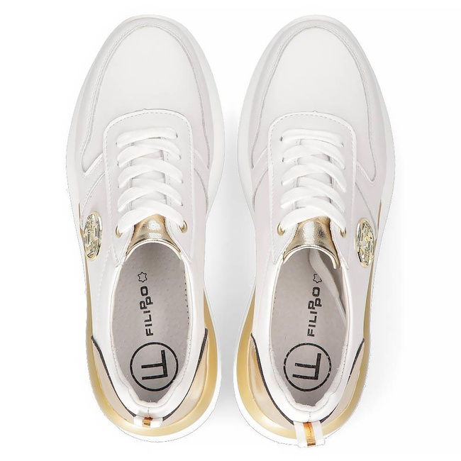 Leather sneakers Filippo DP3505/22 WH white