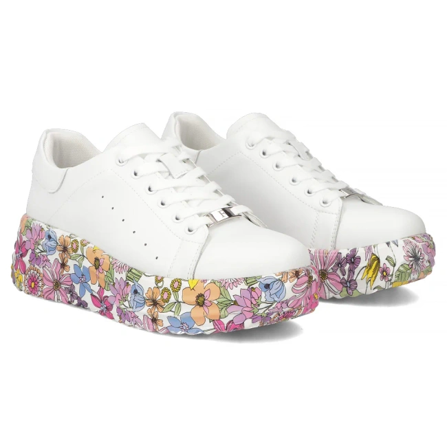 Leather sneakers Filippo DP7507/26 WH MLT white