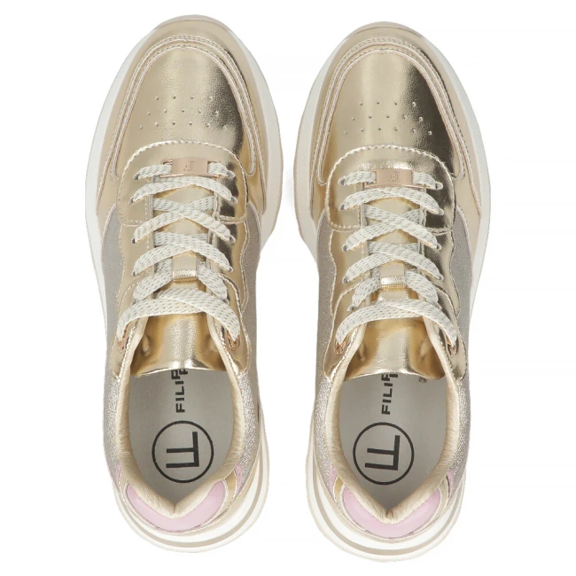 Leather sneakers Filippo DP6724/25 GO gold