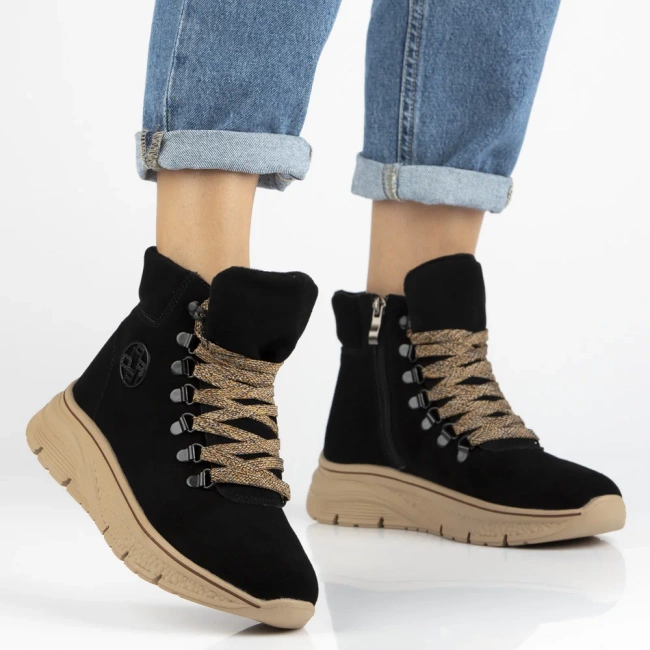 Leather ankle boots Filippo DBT7290/25 BK black