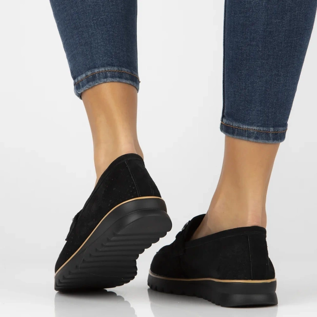 Skórzane półbuty Filippo DP6851/25 BK czarne