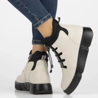 Leather ankle boots Filippo DBT6532/25 BE beige