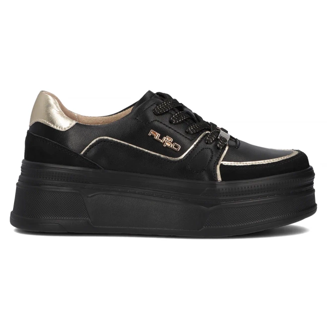 Leather sneakers Filippo DP6805/25 BK black