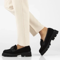 Skórzane lordsy Filippo DP6275/24 BK czarne