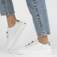 Skórzane sneakersy Filippo DP6854/25 WH białe