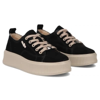 Leather sneakers Filippo DP6122/26 BK BE black