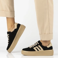 Skórzane sneakersy Filippo DP7173/25 BK czarne