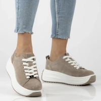 Leather sneakers Filippo DP6795/26 BE beige