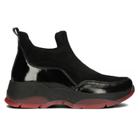 Skórzane półbuty na platformie Filippo DP4202/22 BK czarne