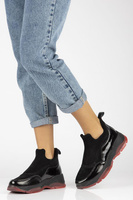 Skórzane półbuty na platformie Filippo DP4202/22 BK czarne