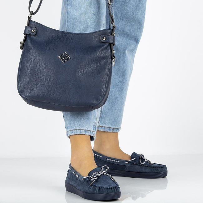 Leather shoes Filippo DP1200/20 NV navy blue