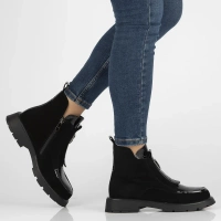 Skórzane botki Filippo DBT6570/25 BK czarne