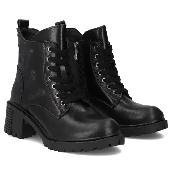 Leather ankle boots Filippo DBT7133/25 BK black