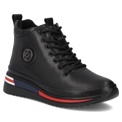 Skórzane botki Filippo DBT4215/25 BK czarne
