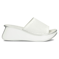 Leather slippers Filippo DK3614/22 WH white