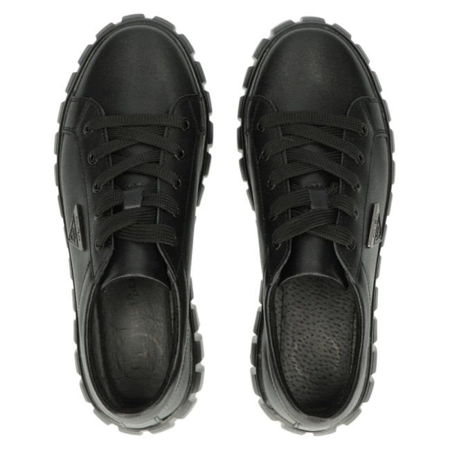 Leather sneakers Filippo DP4670/25 BK black