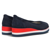 Skórzane baleriny Filippo DP2323/21 NV granatowe