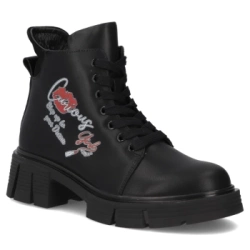 Leather ankle boots Filippo DBT7147/25 BK black