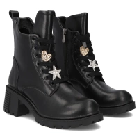 Leather ankle boots Filippo DBT7132/25 BK black